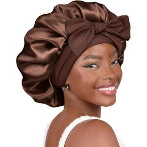Silk Bonnet for Sleeping Women Satin Bonnet Double Layer Satin Lined